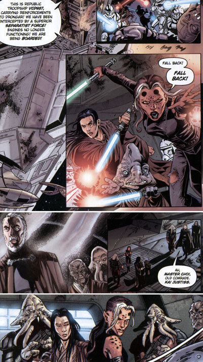 Star Wars: Jedi -- Count Dooku/Star Wars: Clone Wars Volume 4 - Light and Dark: Kai Justiss, Tsui Choi and Sian Jeisel captured by Count Dooku