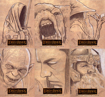 Justin Chung Lord of the Ring Masterpieces Sketch Cards